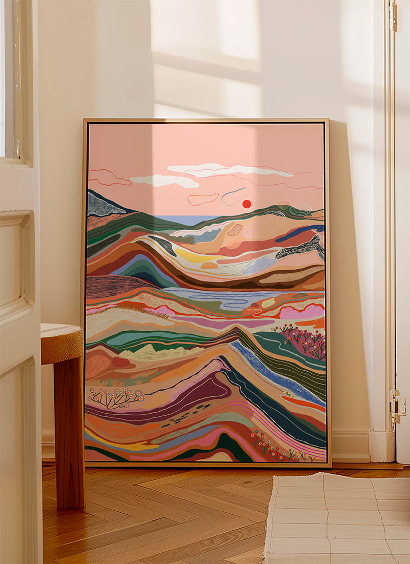 Over the rainbow pink - canvas