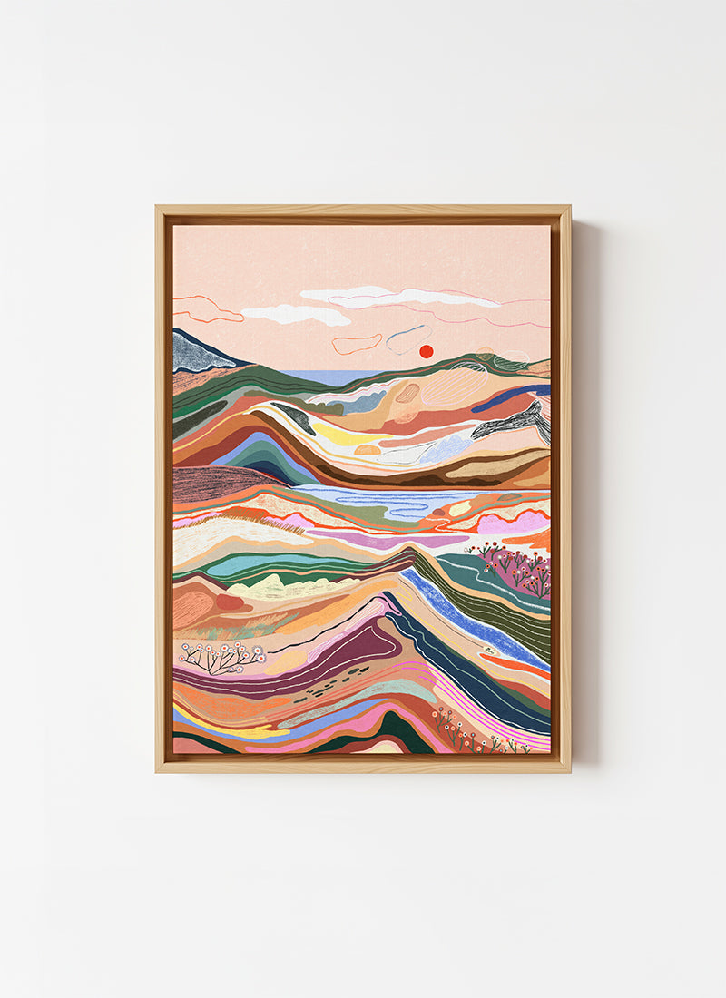 Over the rainbow pink - canvas
