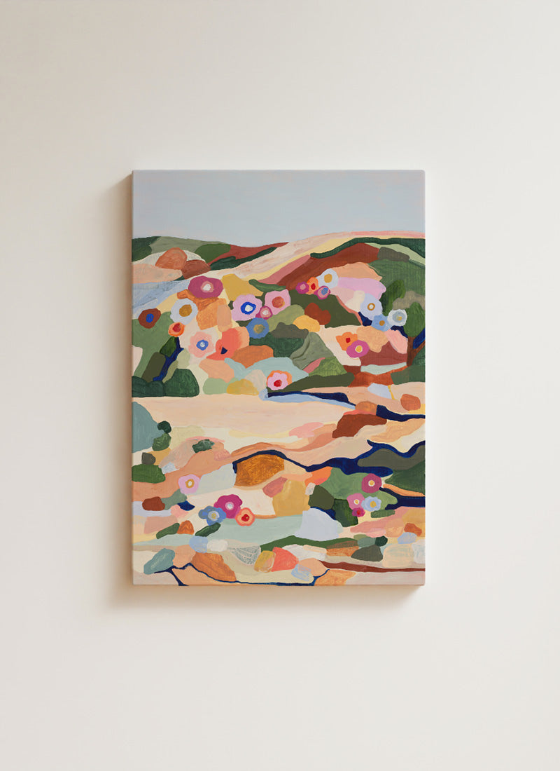 The rocks remember the flowers - canvas