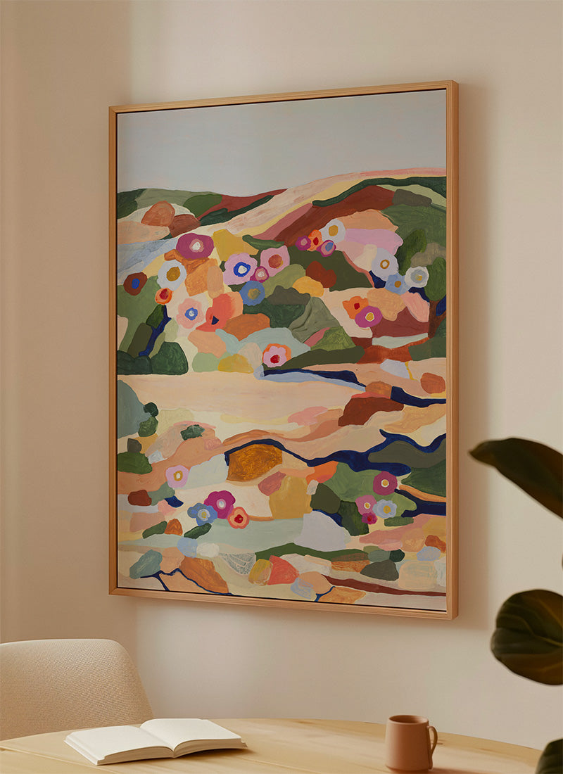 The rocks remember the flowers - canvas