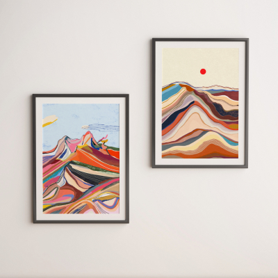 colorful abstract landscapes by Marina Ester Castaldo